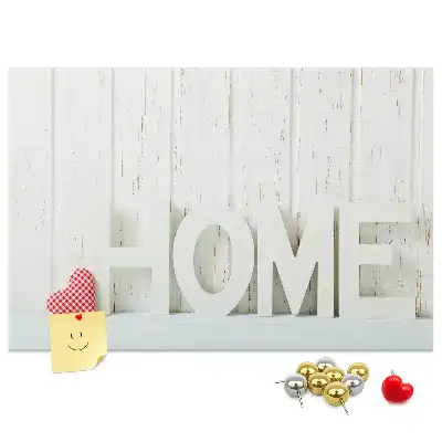 Printed Cork Memo Board with Home Lettering