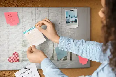 Printed Cork Memo Board with Home Lettering