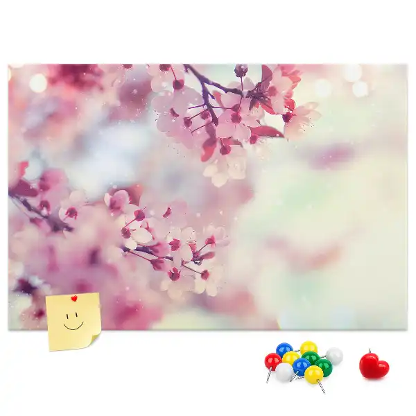 Spring Flowers Cork Memo Board