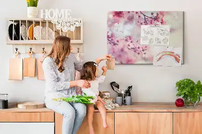 Spring Flowers Cork Memo Board