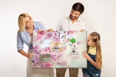 Spring Flowers Cork Memo Board