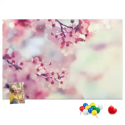 Spring Flowers Cork Memo Board