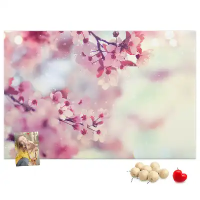 Spring Flowers Cork Memo Board