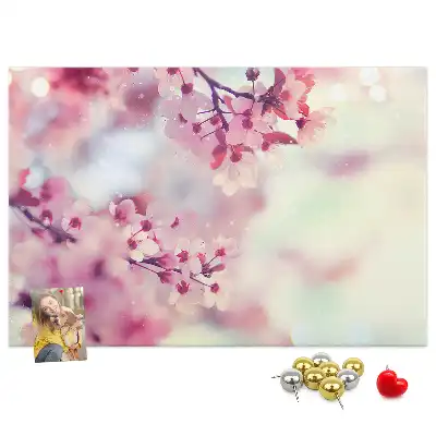 Spring Flowers Cork Memo Board