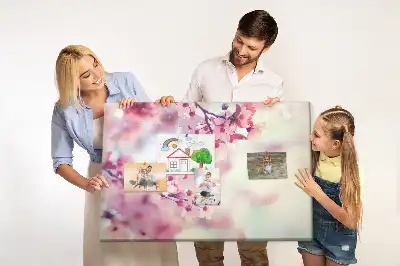 Cork memo board Spring flowers