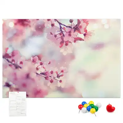 Spring Flowers Cork Memo Board