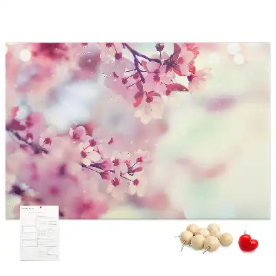 Spring Flowers Cork Memo Board