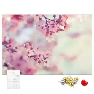 Spring Flowers Cork Memo Board