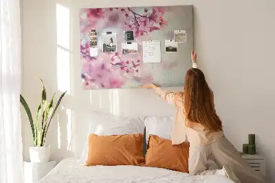 Spring Flowers Cork Memo Board