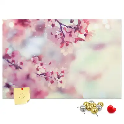 Spring Flowers Cork Memo Board