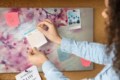 Spring Flowers Cork Memo Board