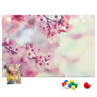 Cork memo board Spring flowers