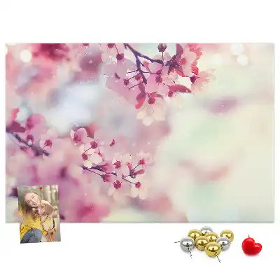 Spring Flowers Cork Memo Board