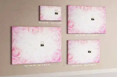 Printed Cork Memo Board Roses abstraction