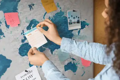 Printed Cork Memo Board World map