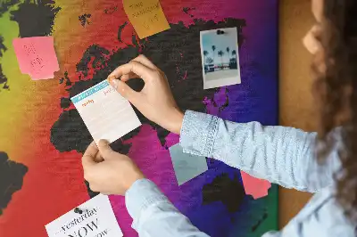 Printed Cork Board World map
