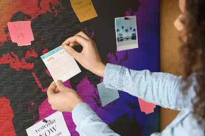 Printed Cork Board World map