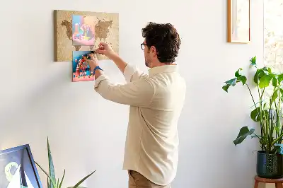 Printed Cork Memo Board with Old-style World Map