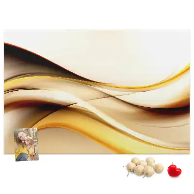 Wave abstraction cork memo board
