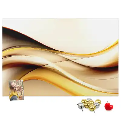 Wave abstraction cork memo board
