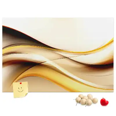 Wave abstraction cork memo board