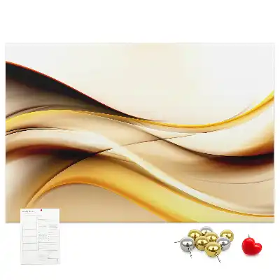 Wave abstraction cork memo board