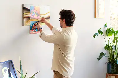 Wave abstraction cork memo board