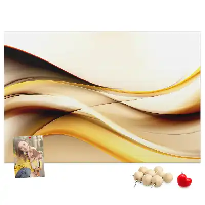 Wave abstraction cork memo board