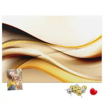 Wave abstraction cork memo board