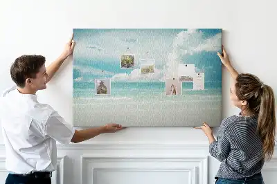 Cork memo board Sea landscape