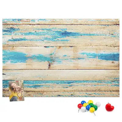 Scratched Wood Printed Cork Board