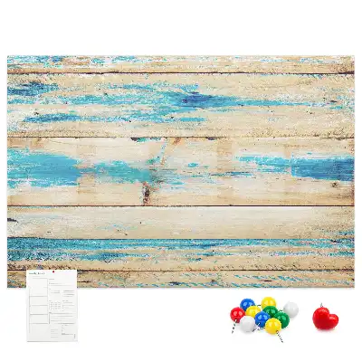 Printed Cork Board Scratched wood