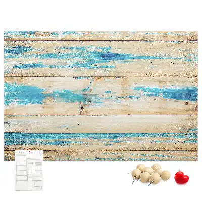 Scratched Wood Printed Cork Board