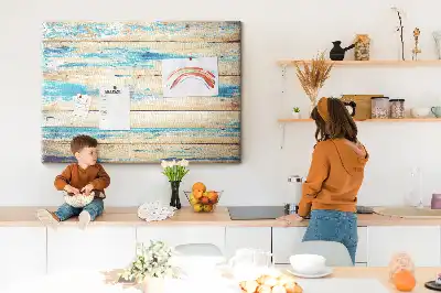 Printed Cork Board Scratched wood