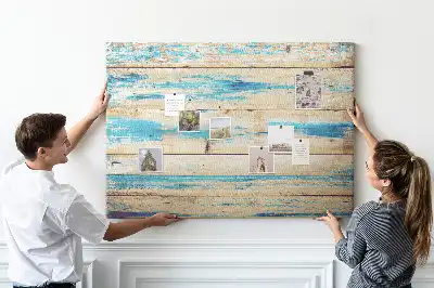 Scratched Wood Printed Cork Board
