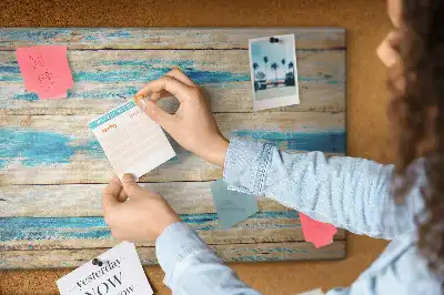 Scratched Wood Printed Cork Board