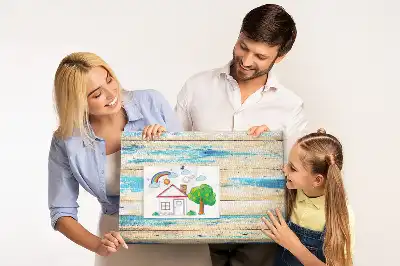 Printed Cork Board Scratched wood