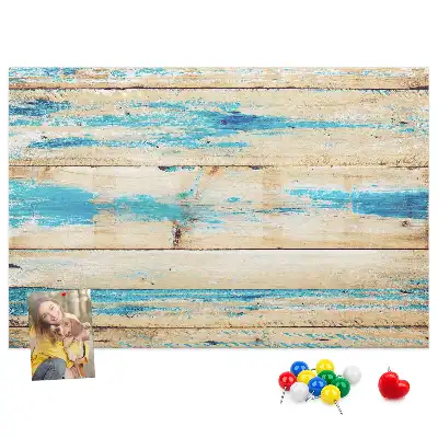 Scratched Wood Printed Cork Board
