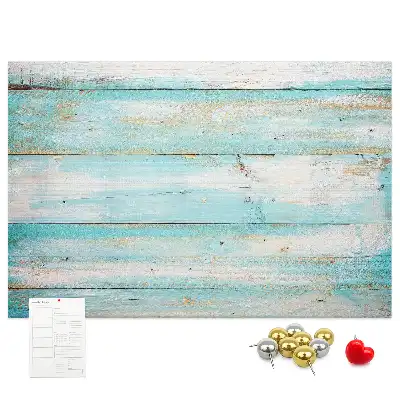 Blue Printed Cork Memo Board