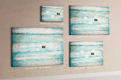 Blue Printed Cork Memo Board