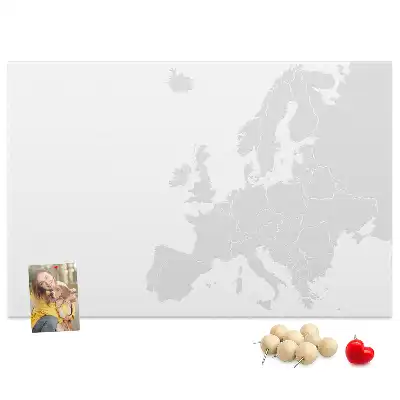 Europe map cork memo board