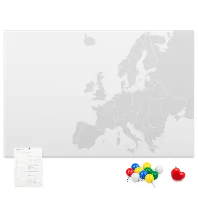 Europe map cork memo board