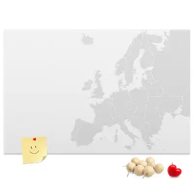 Cork memo board Map of Europe