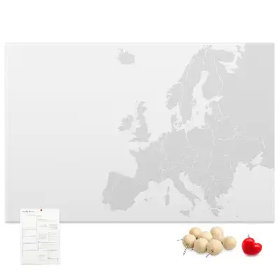 Europe map cork memo board