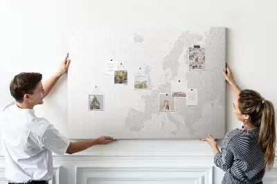 Cork memo board Map of Europe