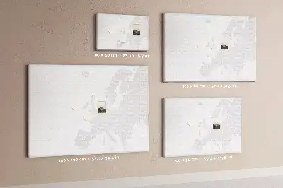 Europe map cork memo board