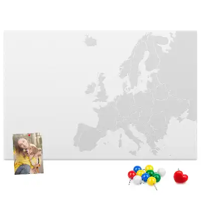 Europe map cork memo board