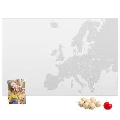 Europe map cork memo board