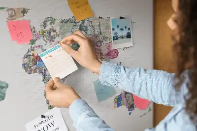 Printed Cork Board World map