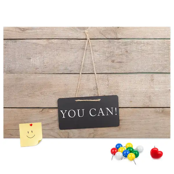Printed Cork Memo Board You can do it! lettering